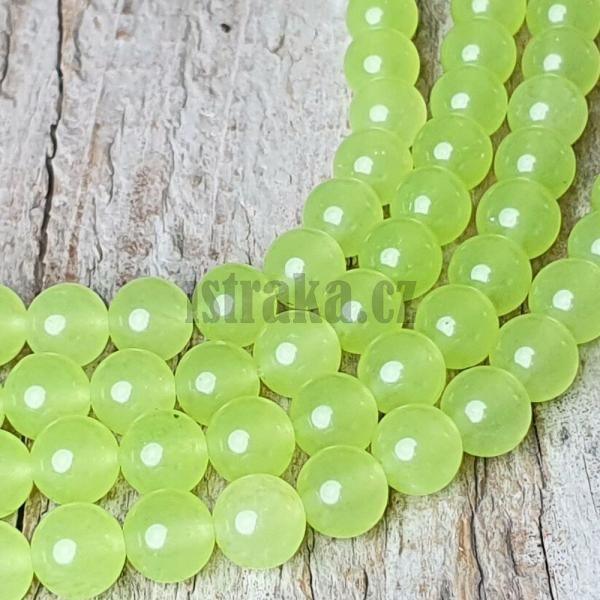 Jadeit korlky 8mm svtlezelen prsvitn ra