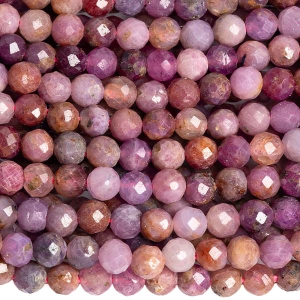 Rub�n r�znobarevn� Sr� Lanka kor�lky 3mm brou�en� ���ra