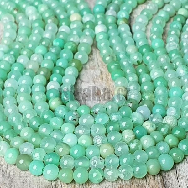Chryzopras zelen korlky 3mm ra