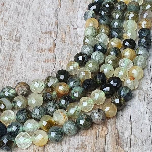 Prehnit strakat korlky 5mm brouen ra
