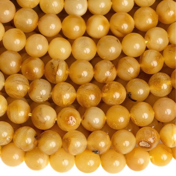 Jantar �lut� kor�lky 7,3mm ���ra
