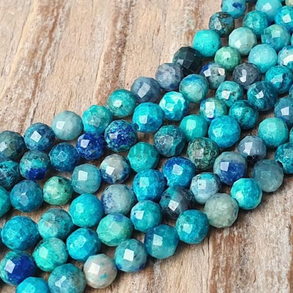 Chryzokol dobarvovan korlky 4mm brouen plra