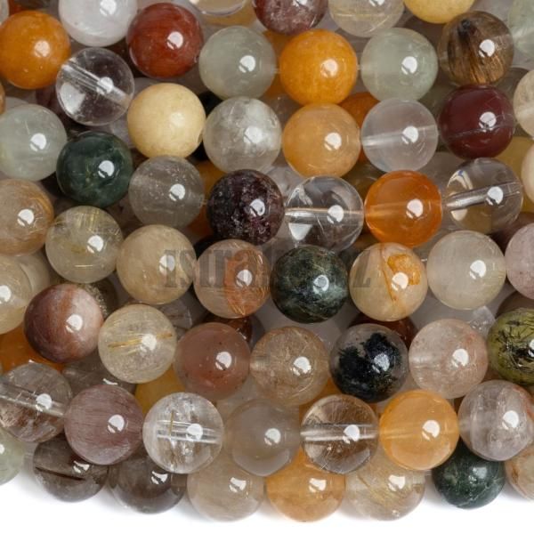 Kil s rutilem korlky 8mm podzimn mix barev plra