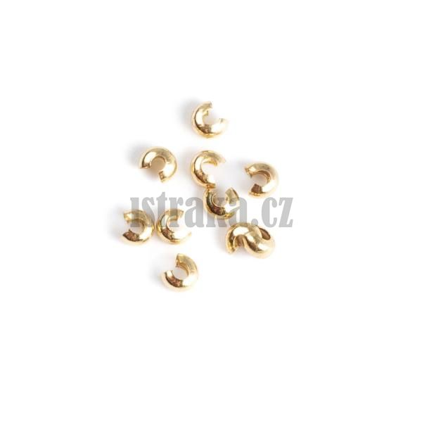 Ozdobn korlka na stopery 3,5 mm nerez zlat 10 ks
