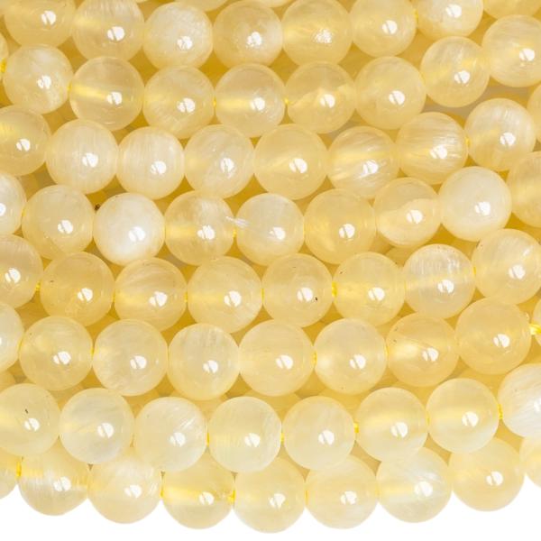 Jadeit kor�lky 6mm sv�tlo�lut� ���ra