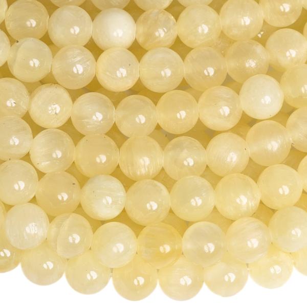 Jadeit kor�lky 8mm sv�tlo�lut� ���ra