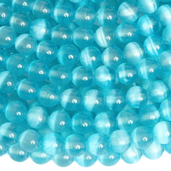 Selenit kor�lky 6mm modr� p�l���ra