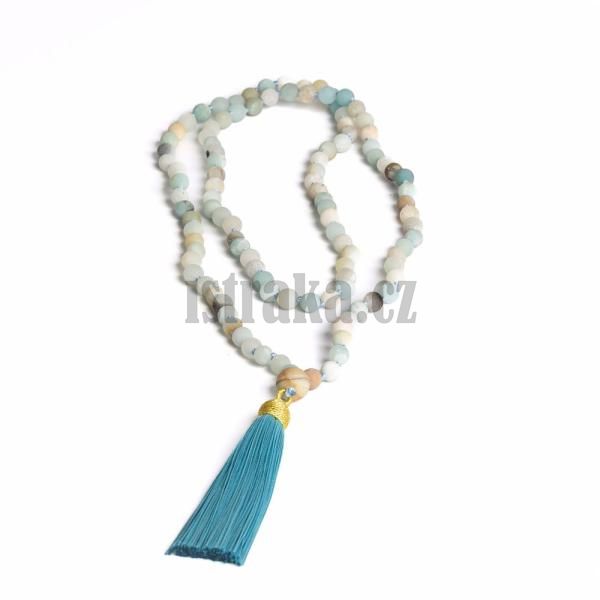 Nhrdelnk Japa Mala amazonit 6mm matn
