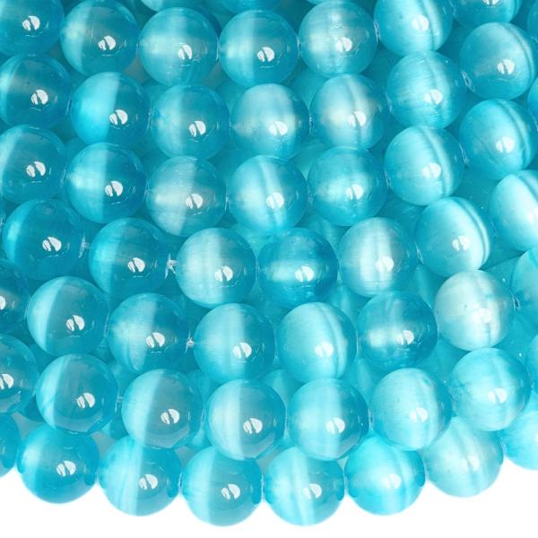 Selenit kor�lky 8mm modr� p�l���ra