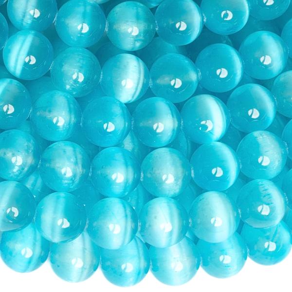 Selenit kor�lky 10mm modr� p�l���ra