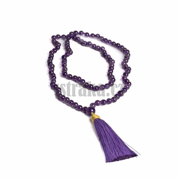 Nhrdelnk Japa Mala ametyst 6mm