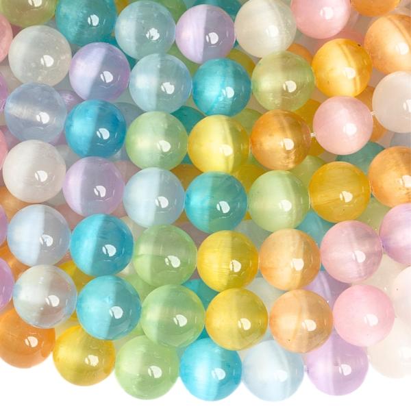 Selenit kor�lky 8mm mix barev p�l���ra