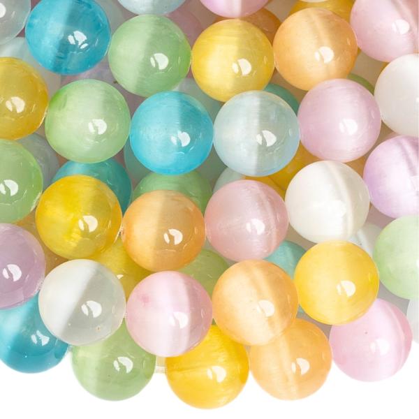 Selenit kor�lky 10mm mix barev p�l���ra