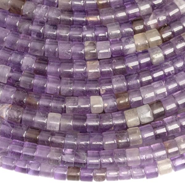 Ametyst mix barev kor�lky 2x3mm rondelky p�l���ra