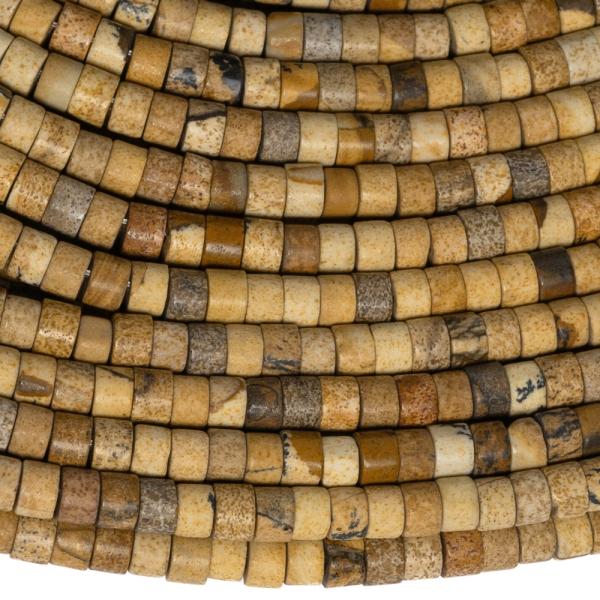 Jaspis obr�zkov� kor�lky 2�3mm rondelky p�l���ra