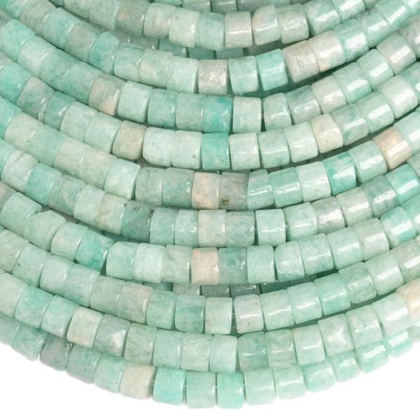 Amazonit tyrkysov� mix kor�lky 2�3mm rondelky p�l���ra