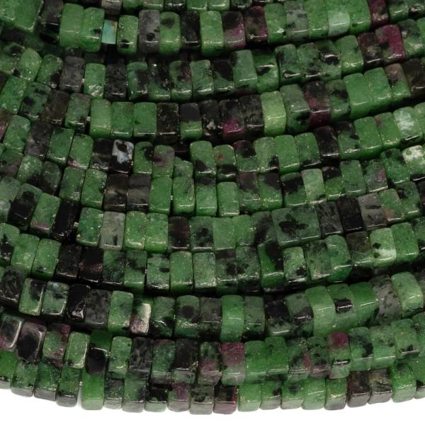 Zoisit s rub�nem kor�lky 2�4mm �tverce p�l���ra