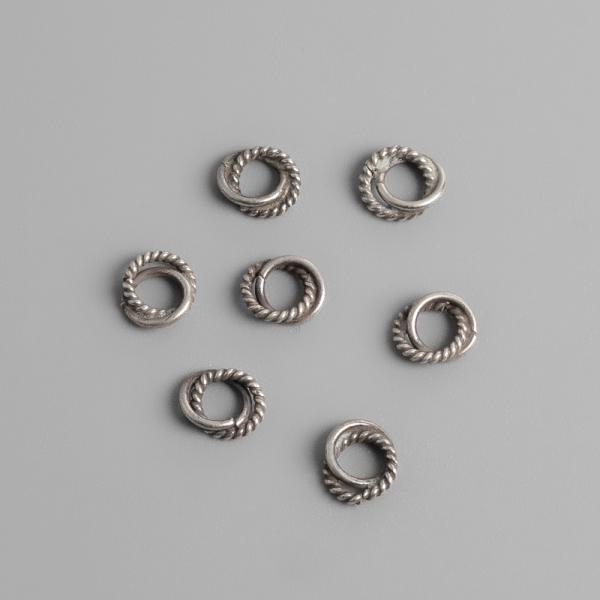 Kruh dvojit� mezid�l 7mm Ag925 starost��brn�