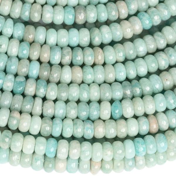 Amazonit kor�lky 4x2mm �zk� rondelky p�l���ra