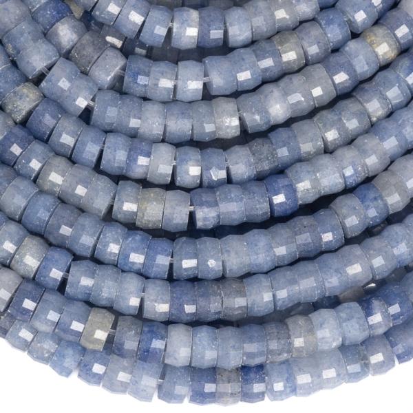 Avantur�n modr� kor�lky 4x2,5mm heishi brou�en� p�l���ra