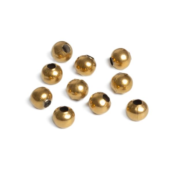 Kuli�ky kor�lky 6mm zlat� nerez (Vacuum Plating)  10 ks