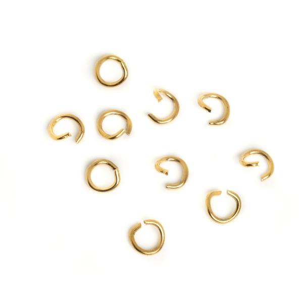 Krou�ky spojovac� 5mm zlat� nerez 10 ks (ion plating)