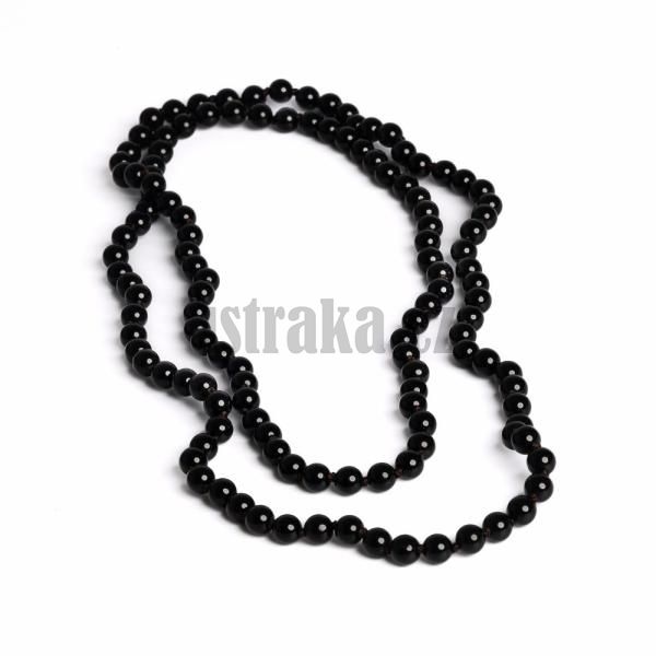 Nhrdelnk uzlkovan 6mm onyx (130cm)