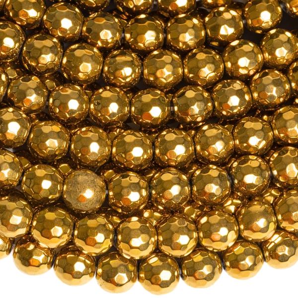 Hematit kor�lky 8mm zlat� brou�en� ���ra