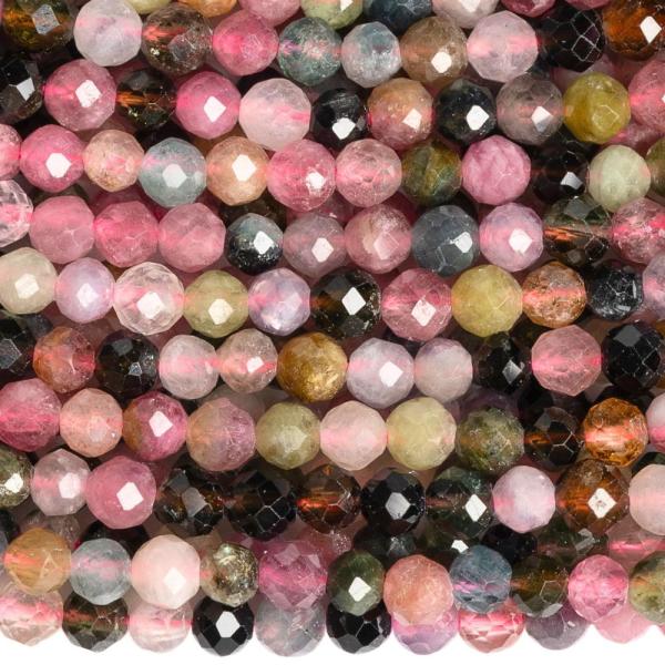 Turmal�n mix barev kor�lky 3mm brou�en� ���ra