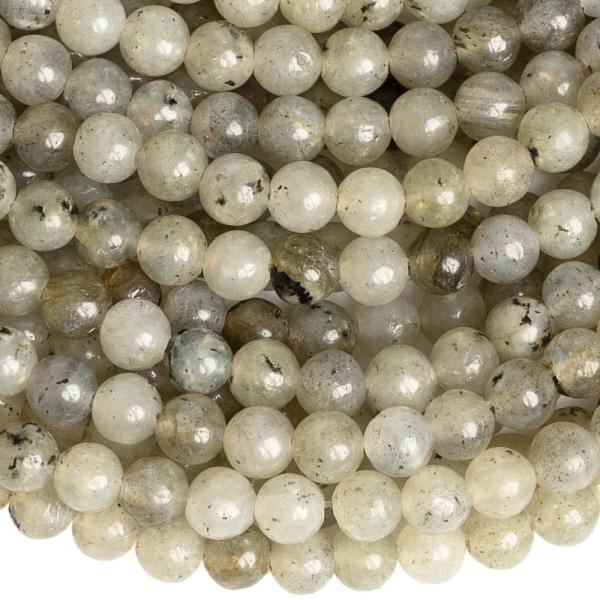 Labradorit �edozelen�, kor�lky 4,5 mm, ���ra.