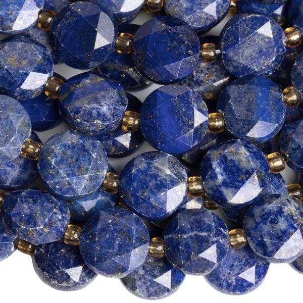 Lapis lazuli kor�lky 10mm disky brou�en� p�l���ra