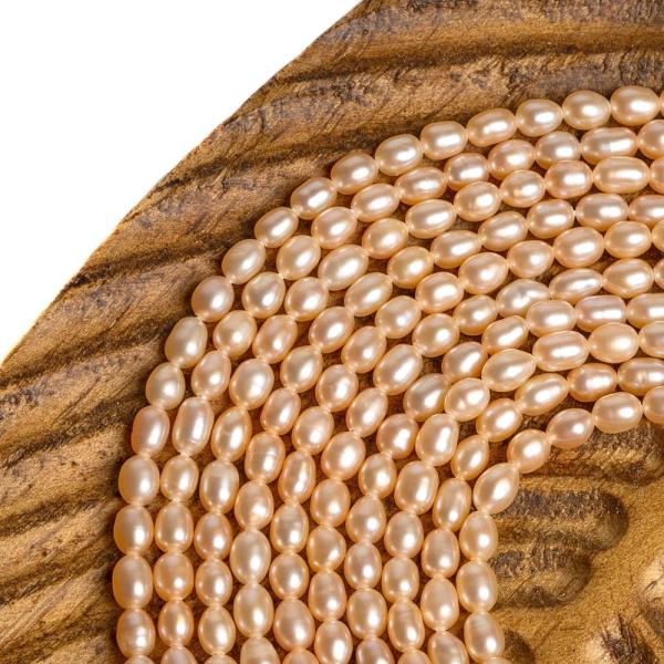 Perly ���n� kor�lky 3,5x5mm podlouhl� meru�kov� ���ra