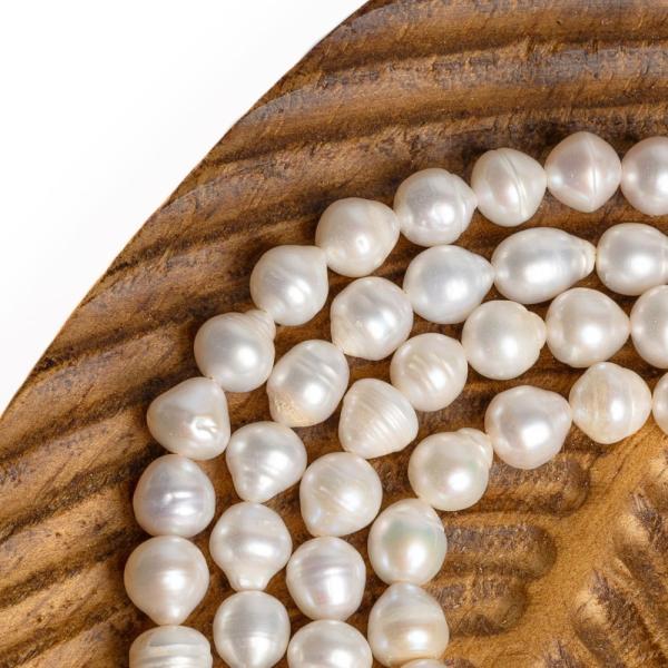 Perly ���n� kor�lky 8 x 8,5mm baroque ���ra