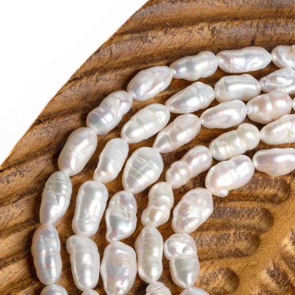 Perly ���n� kor�lky 6x11,5mm podlouhl� nugety ���ra