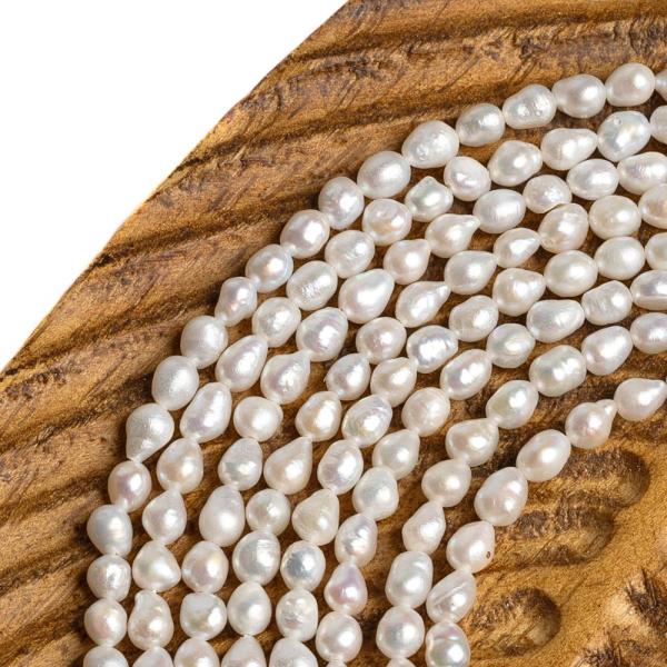 Perly ���n� kor�lky 3,5-4mm baroque ���ra
