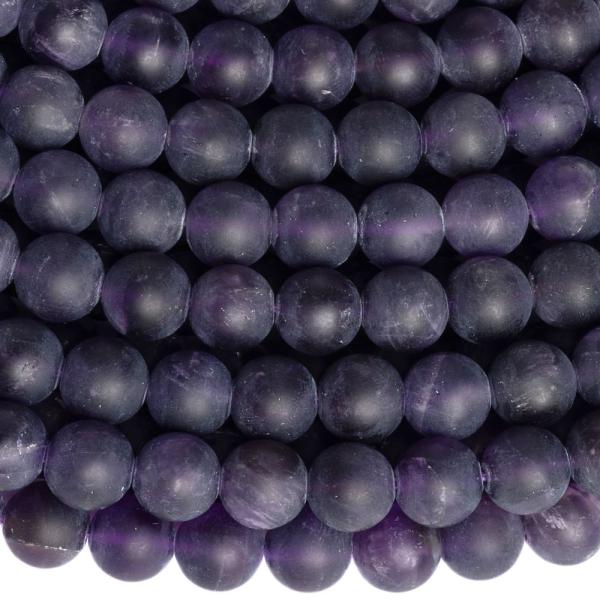 Ametyst kor�lky 8mm matn� ���ra