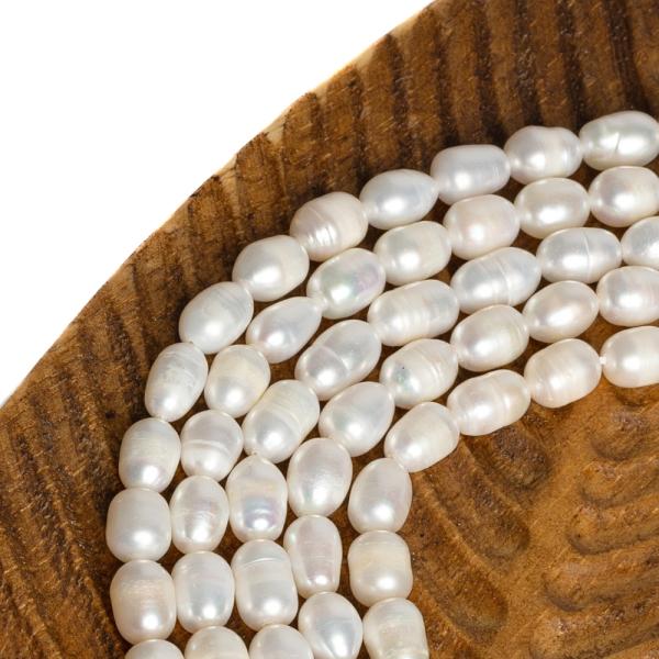 Perly ���n� kor�lky 6x8 mm podlouhl� ���ra