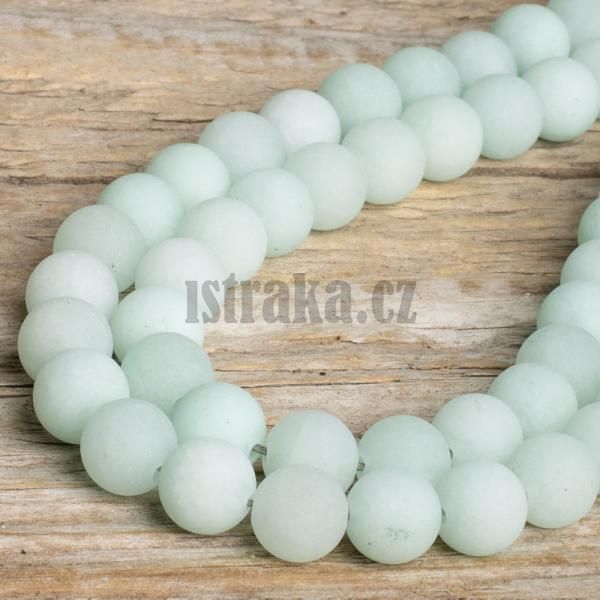 Jadeit korlky 8mm mentolov matn ra