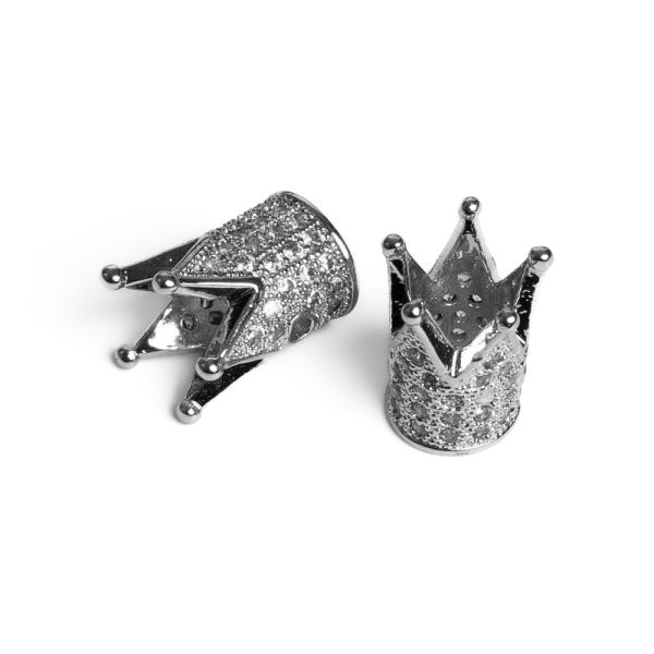 Korunka kor�lek st��brn� s b�l�mi zirkony