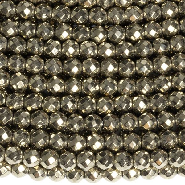 Hematit kor�lky 3mm sv�tl� zlat� brou�en� ���ra