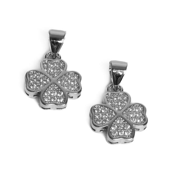 �ty�l�stek p��v�sek se �lupnou st��brn� s b�l�mi zirkony