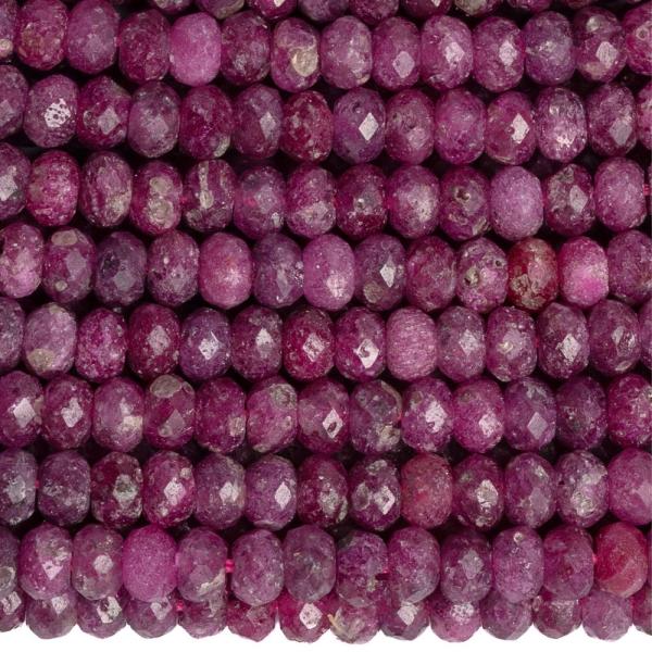Rub�n kor�lky 4x3mm rondelky brou�en� ���ra