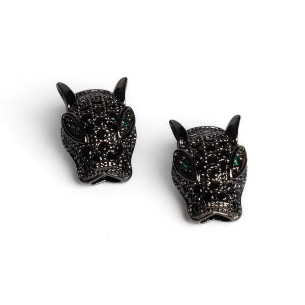 Leopard kor�lek �ern� s �ern�mi zirkony