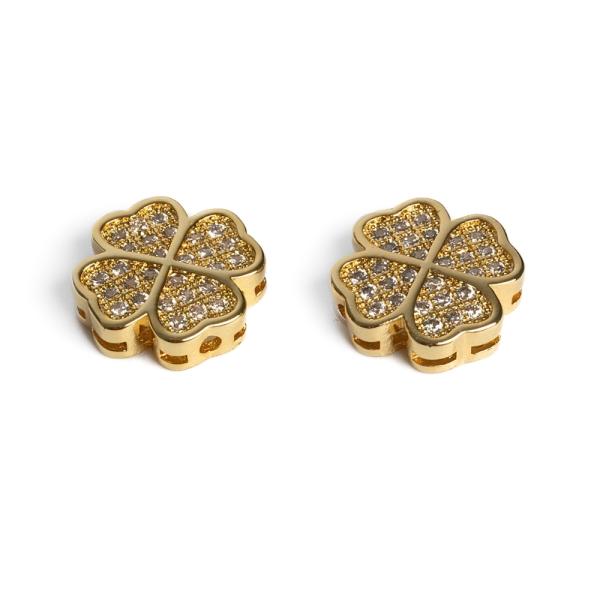 �ty�l�stek kor�lek ploch� zlat� s b�l�mi zirkony