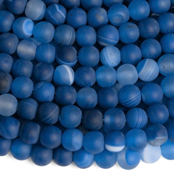 Ach�t krajkov� kor�lky 6mm modr� matn� ���ra