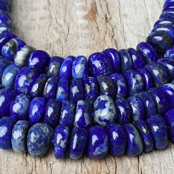 Lapis lazuli korlky rondelky nepravideln plra