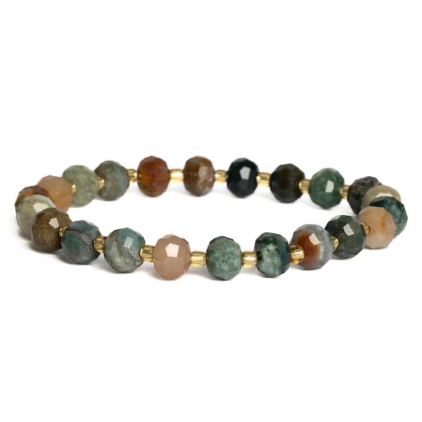 N�ramek ach�t indick� 6x8mm brou�en� rondelky s rokajlem