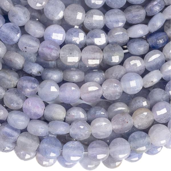 Tanzanit kor�lky 4mm pen�zek p�l���ra