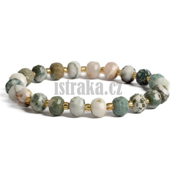 Nramek acht stromekov 6x8mm brouen rondelky s rokajlem