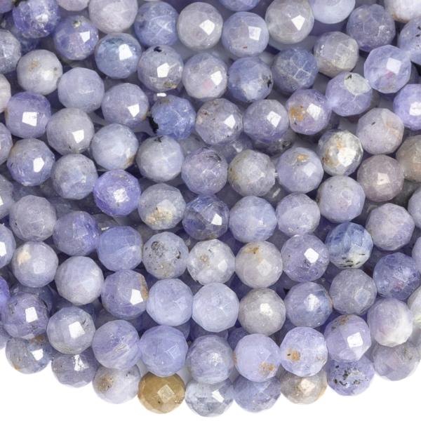 Tanzanit kor�lky 4mm brou�en� p�l���ra